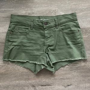 Olive Green Cutoff Shorts